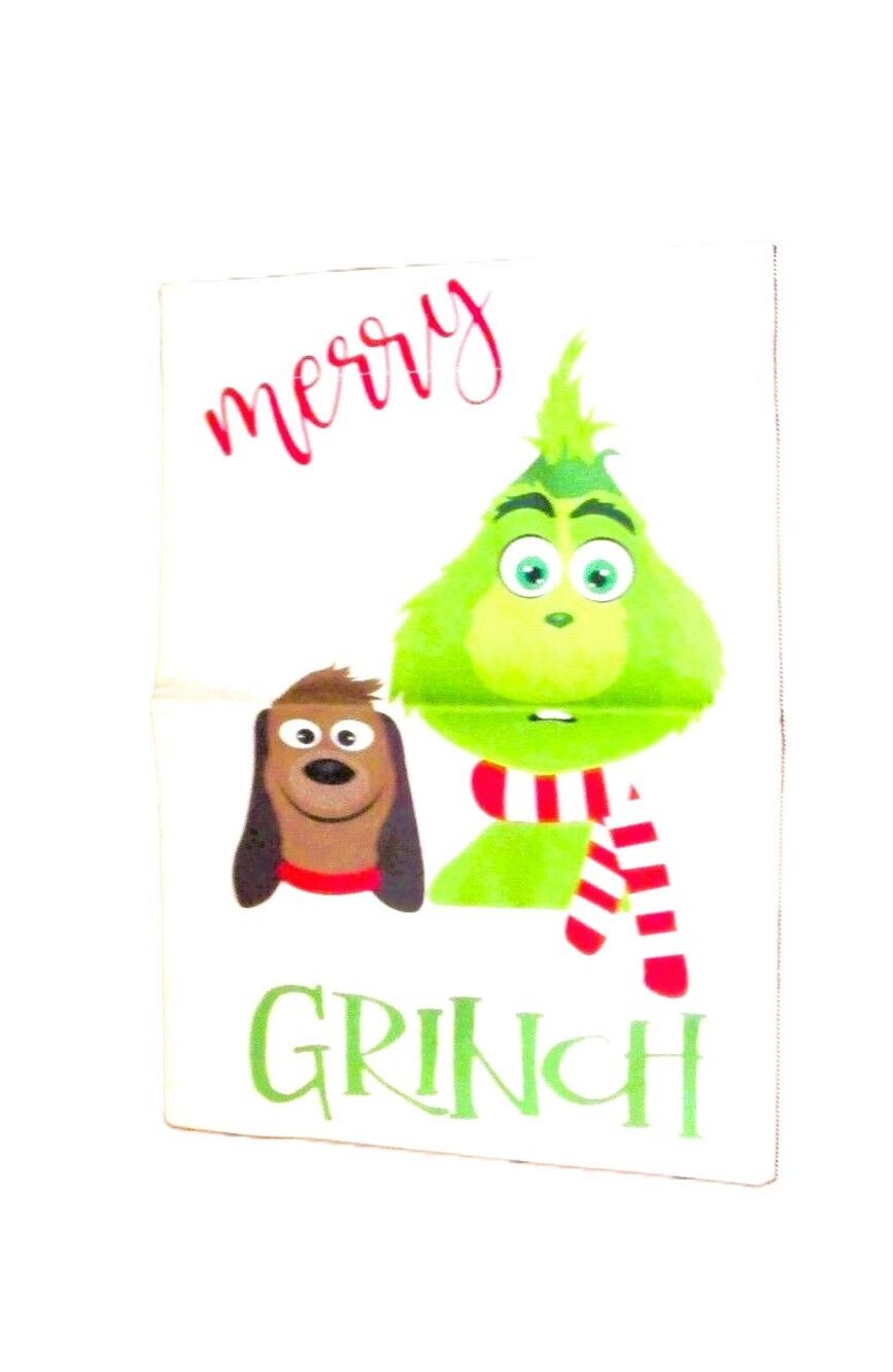 Merry Grinch Garden Flag 12 x 18 Ins Double Sided Spun Polyester Holiday Decor